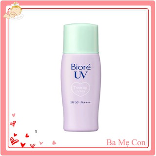 Kem chống nắng Biore UV Bright Milk/Tone Up UV Milk 30ml - Kem chống nắng nâng tone Biore (Hàng nội địa Nhật)