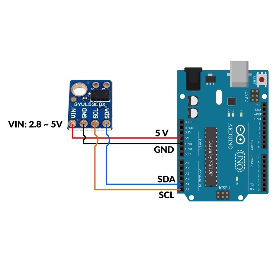 Cảm biến khoảng cách, cảm biến radar laser GY-530 VL53L0X ToF