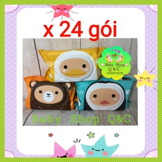 COMBO 24 GÓI KHĂN ƯỚT AGI KHÔNG MÙI 100 TỜ