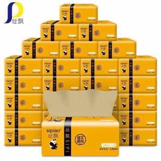 Khăn giấy gấu trúc siêu dai, khăn giấy than đen gấu trúc sipiao, khăn giấy đa năng xịn -1 thùng 27 bịch
