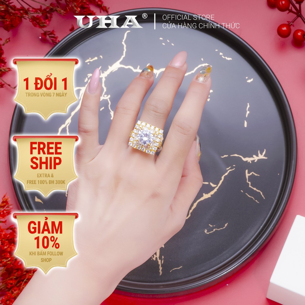 Nhẫn nữ đính xoàn N331153-145 mạ vàng cao cấp (giá tốt nhất)