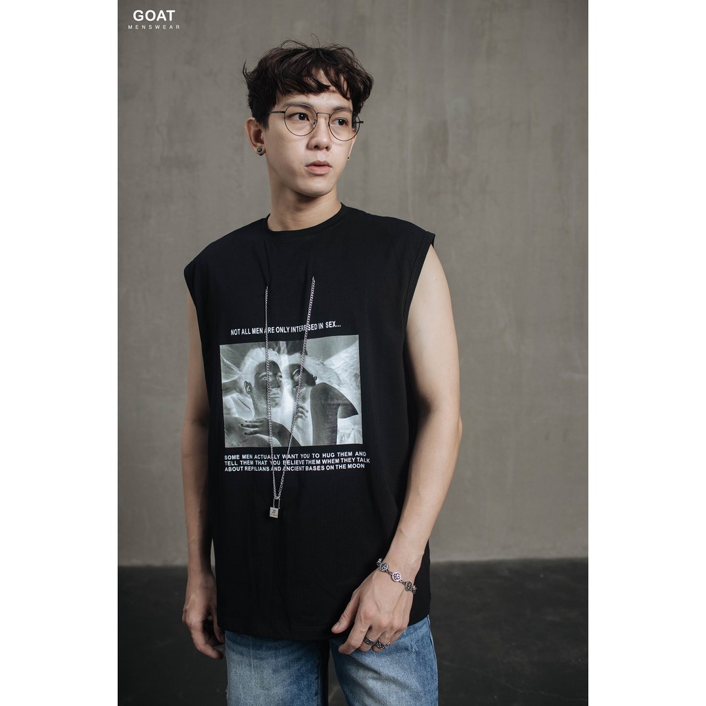 Áo Thun Ba Lỗ Nam Phong Cách In Hình Chữ A Thể Thao GOAT MENSWEAR