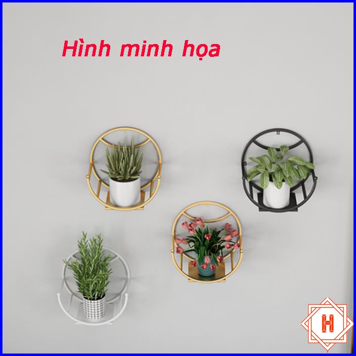 Giá inox để chậu hoa cây cảnh treo tường tiện dụng { H }