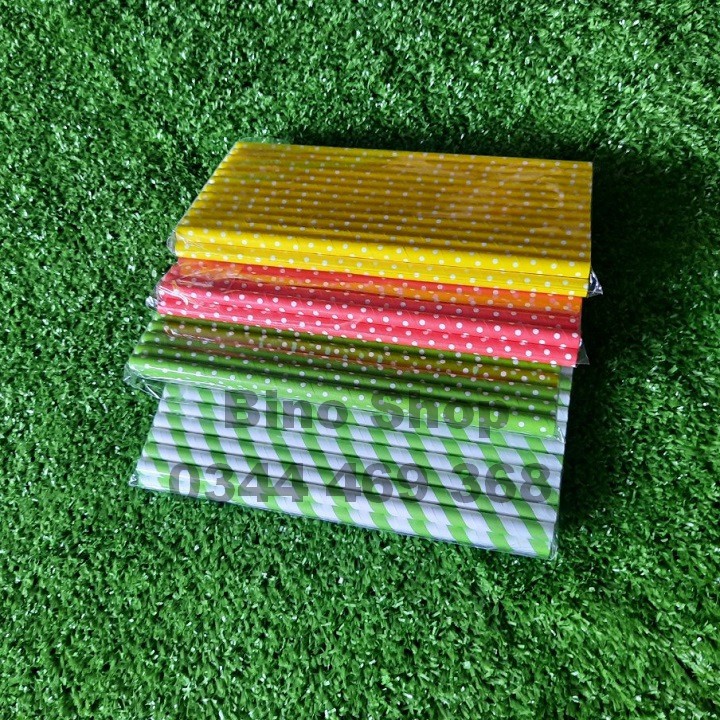 Combo 200 Ống Hút In Hình 8mm- Giá Tại Xưởng