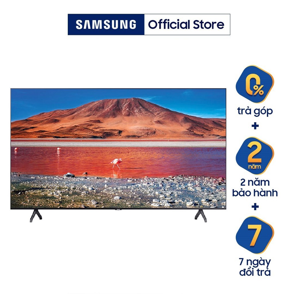 Smart Tivi Samsung 4K 55 inch UA55TU7000 Mới 2020, Hệ điều hành, giao diện:Tizen OS, Kết nối không dây với điện thoại