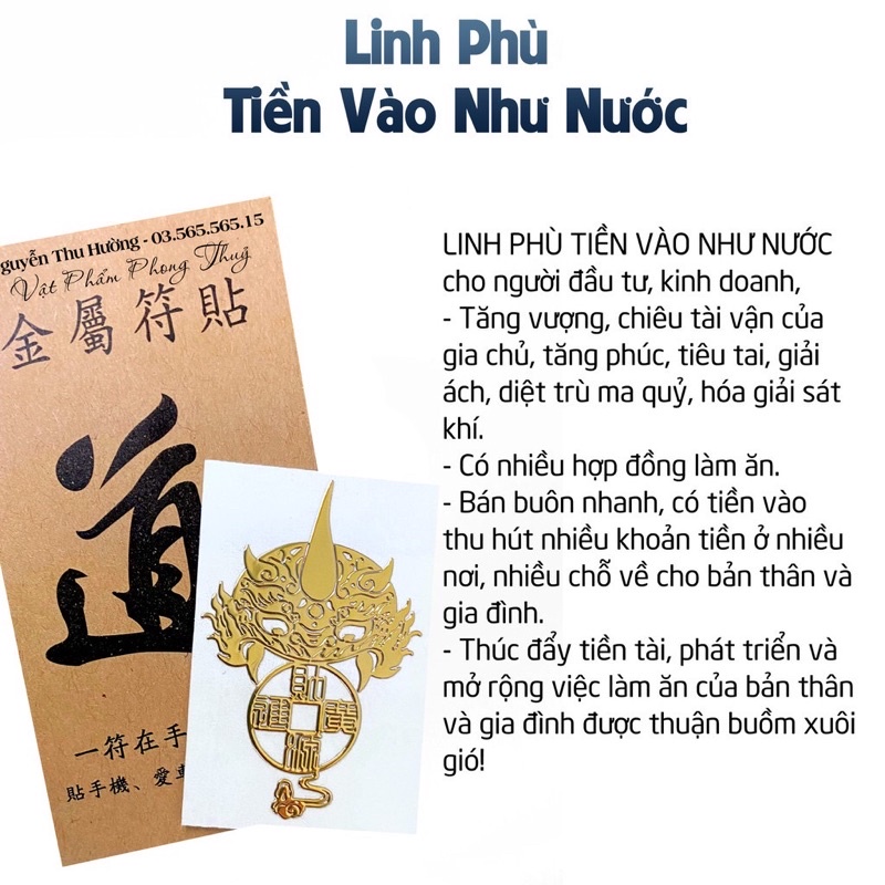 Miếng Dán Điện Thoại May Mắn Tài Lộc Phù Hợp Dán Tất Cả Các Dòng Điện Thoại Đẹp Lung Linh