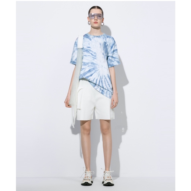 Áo phông nam nữ / Áo loang màu xám xoáy form rộng tay lỡ