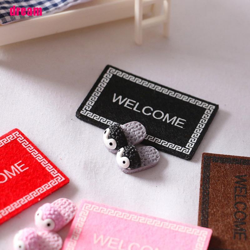 Thảm Lót Sàn Nhà In Chữ / Chữ mini Trang Trí Nhà Búp Bê
