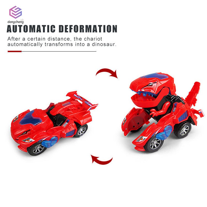 ✅COD❤✨ Deformation LED Car Kids Dinosaur Toys Play Vehicles with Light Flashing Music