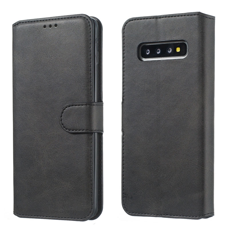 Bao da điện thoại nắp gập phong cách cổ điển tích hợp ví cho Samsung Galaxy S10 S10E S9 S8 S7 Plus Edge | BigBuy360 - bigbuy360.vn