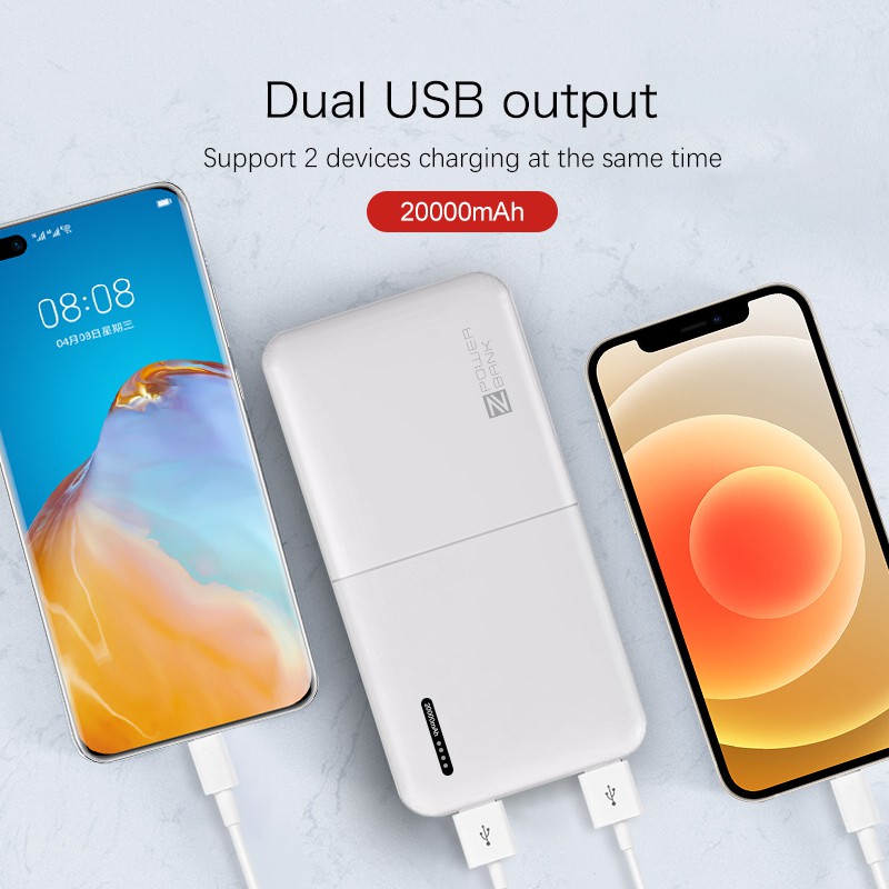 Pin dự phòng 20000mAh - J02 chính hãng ZUZG Việt nam