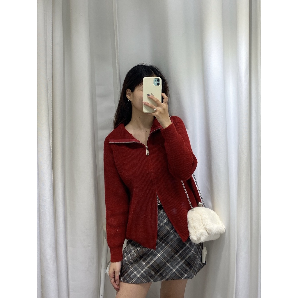 Áo khoác cardigan cổ bẻ gân nhuyễn - AK538