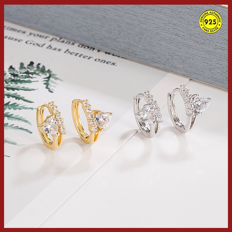 Kẹp Tai Đính Đá Hình Trái Tim U1020