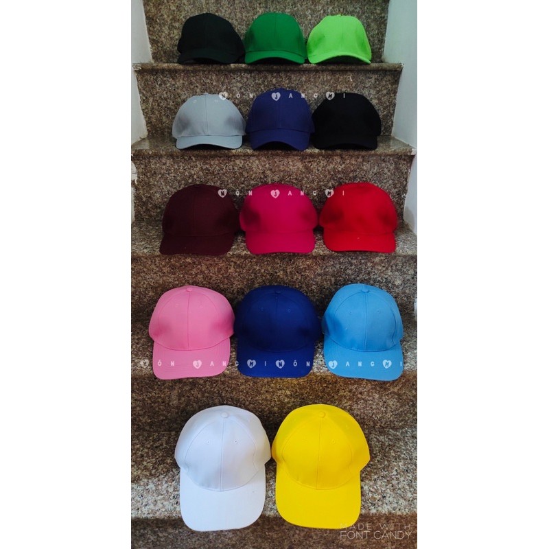 ☘Nón Lưỡi Trai Trơn Rẻ Đủ Màu 16 Màu Tự Chọn☘️