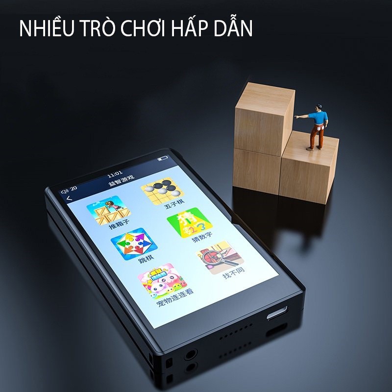 Máy Nghe Nhạc Ruizu H9: Lossless MP3 MP4 Bluetooth Màn Hình Cảm Ứng 4 inch  - Bộ Nhớ 16GB
