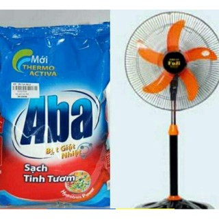 Bột giặc nhiệt Aba 4.5kg tặng quạt đứng cao cấp