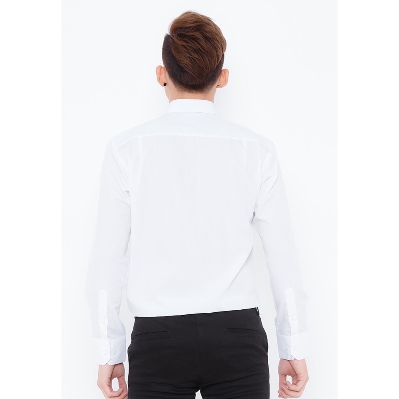 Áo Sơ Mi Dài Tay Trắng Form Regular Vĩnh Tiến 319