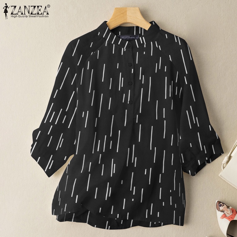 Áo sơ mi Zanzea cổ đứng tay lỡ thời trang dành cho nữ