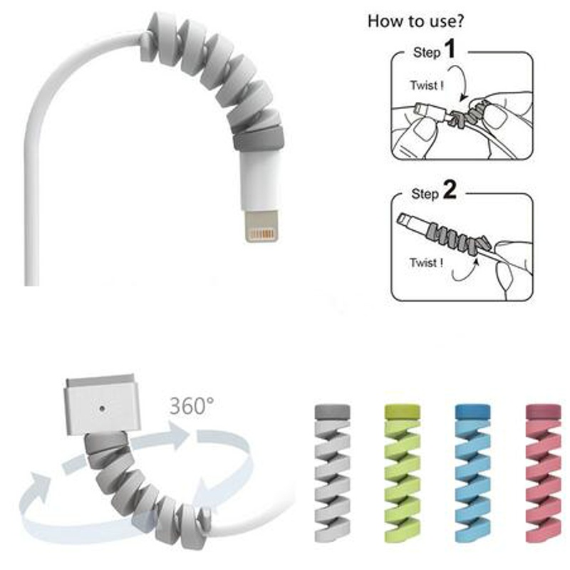 Dụng Cụ Sắp Xếp Dây Cáp Gọn Gàng Tiện Dụng &amp;amp; Giá Đỡ Cuộn Dây Cáp Sạc/Tai Nghe Bằng ABS Tiện Dụng