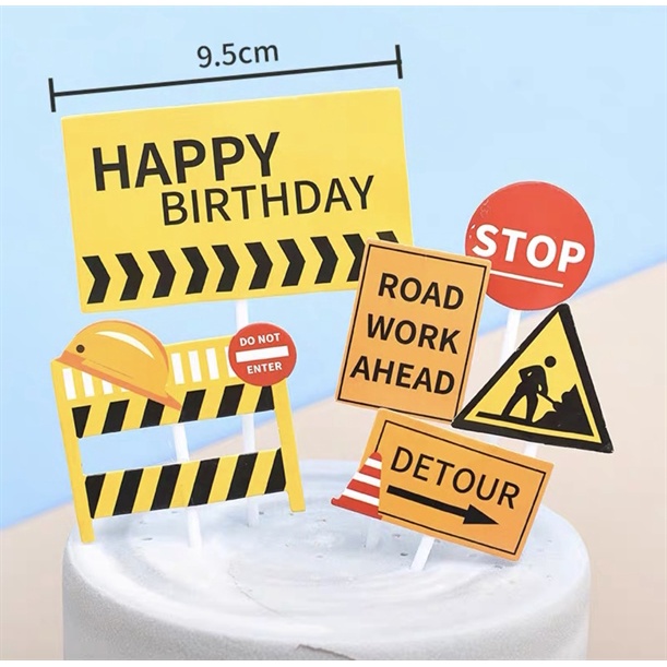 Set que cắm giấy HPBD + biển báo công trình STOP