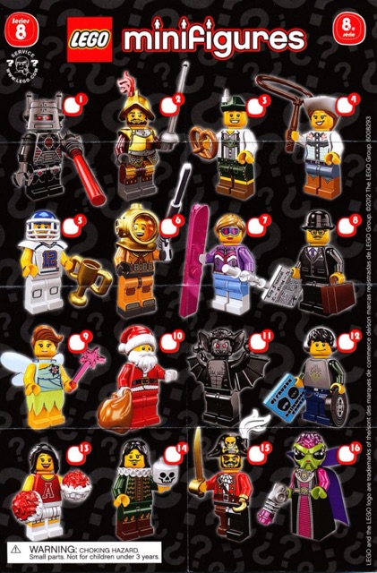 LEGO - Nhân vật Lego Santa Claus số 10 - Minifigures Series 8