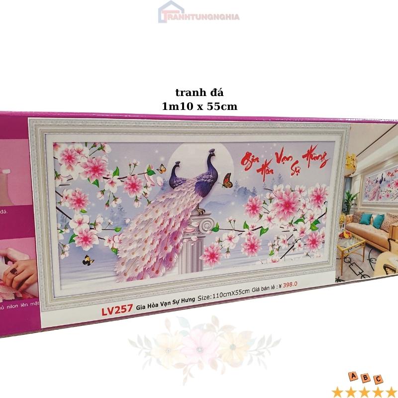 Tranh đính đá công gia hòa vạn sự hưng 1m10 x 50cm