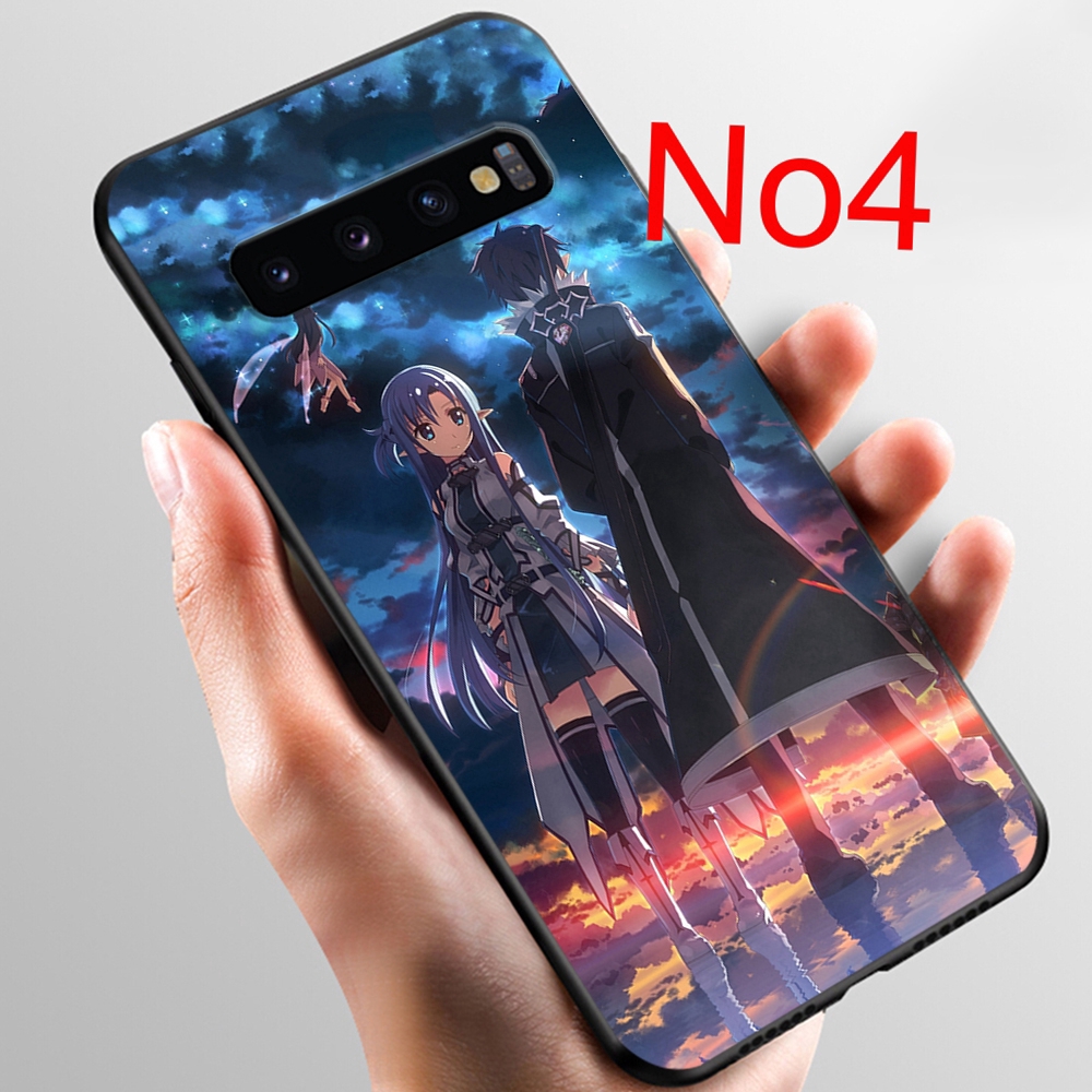 Ốp Lưng Silicone Họa Tiết Hoạt Hình Sword Art Online Cho Samsung Galaxy S10 S10e S9 S8 Plus Note 8 9 47no