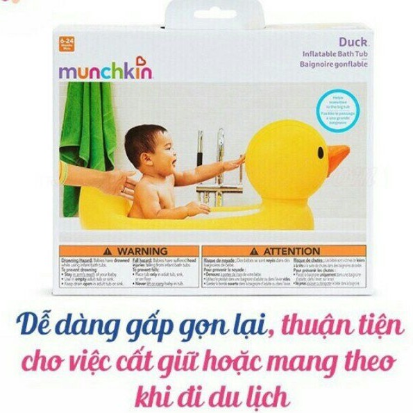 Chậu tắm phao vịt vàng Munchkin