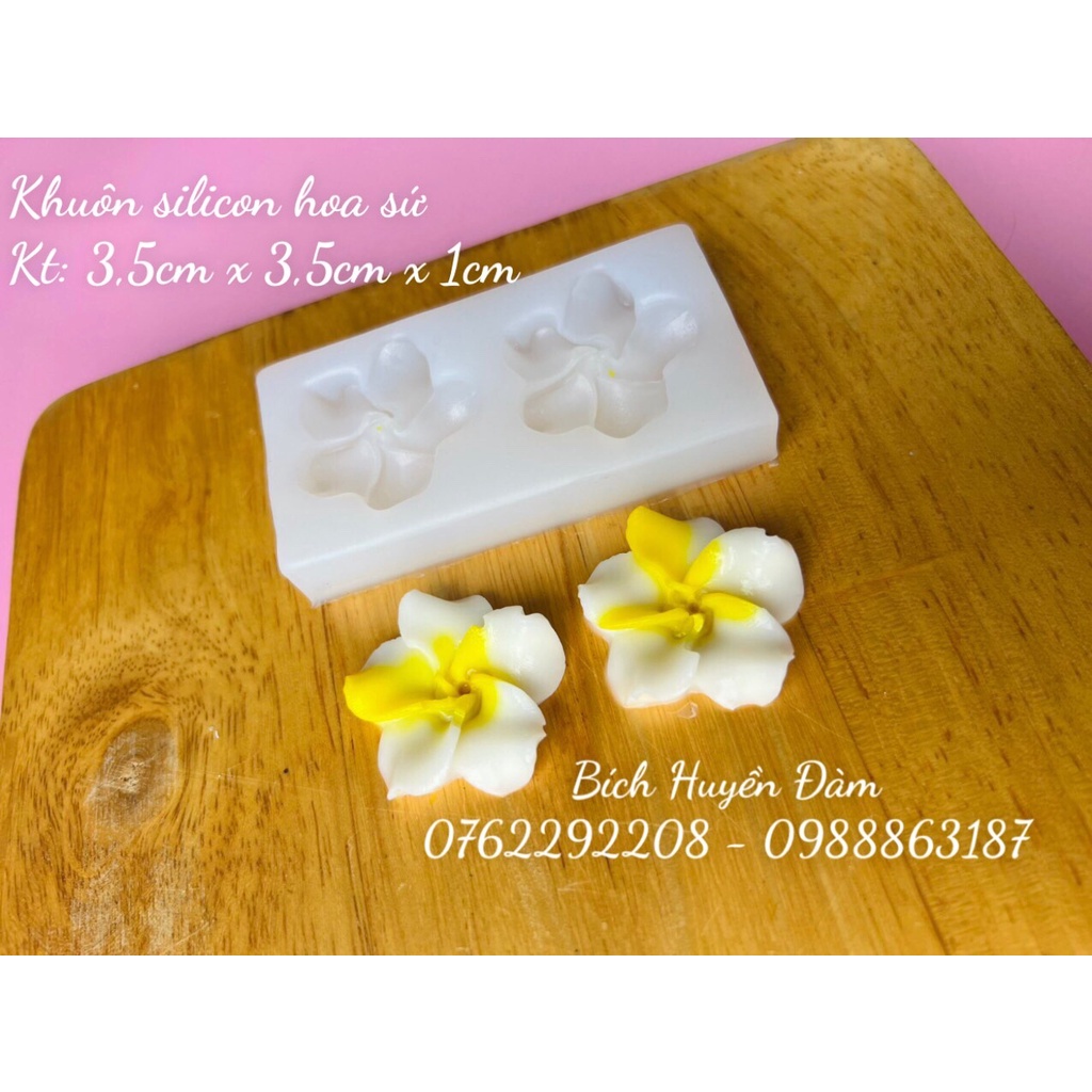 Khuôn silicon hoa sứ đổ rau câu, socola