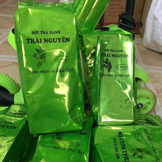 Bột trà xanh Mịn xanh 1 kg Thái Nguyên uống và đắp mặt.