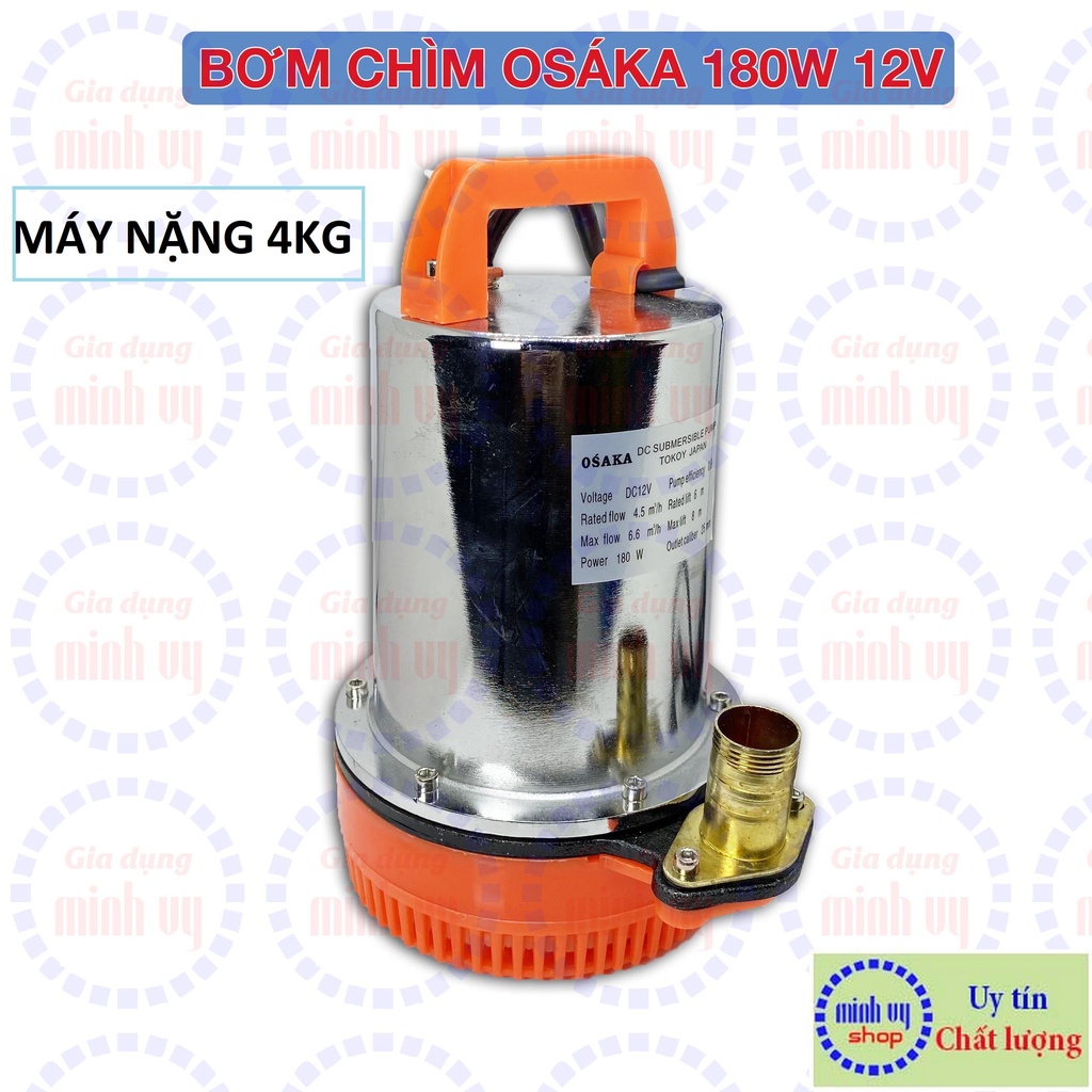 Bơm hút đáy bơm chìm INOX 12V 150W/180W