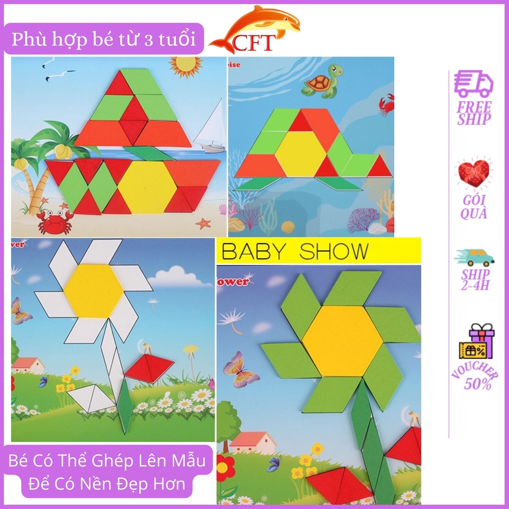 Xếp Hình Gỗ Cho Bé Trên 3 Tuổi Tangram Bộ Ghép Hình Đa Năng 250 Chi Tiết Sáng Tạo Nhiều Mẫu Hình Độc Đáo Ô Tô Con Vật