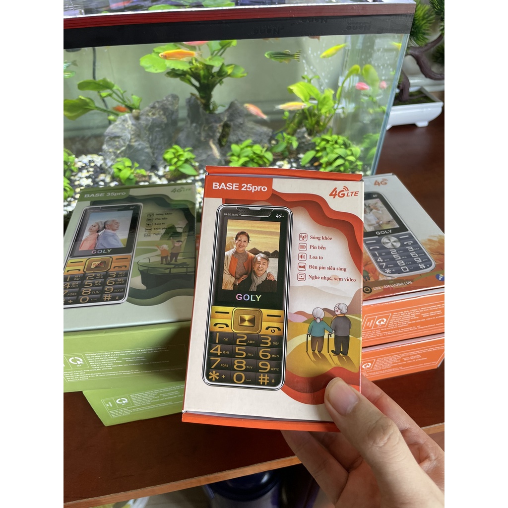 Điện thoại Goly Base 25 Pro 4G LTE , Gọi HD Call ,Màn hình lớn, Pin trâu  - Hàng chính hãng