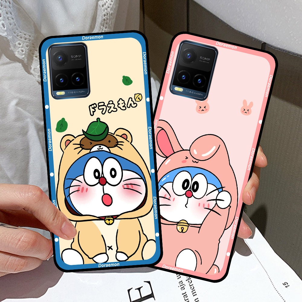 Ốp Vivo Y21 / Y21s / Y33s in hình cặp đôi doremon, hổ, khủng long dễ thương