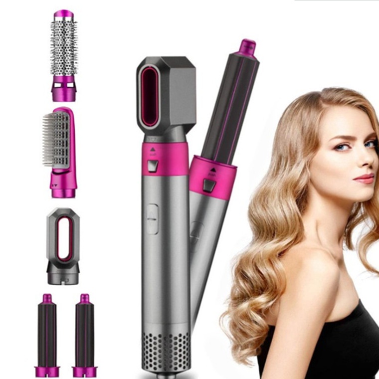 Máy Sấy Uốn Tóc Tự Động Kết Hợp 5 Trong 1 Công Suất Cao Đa Chức Năng Tiện Dụng An Toàn Không Làm Tóc Hư Tổn