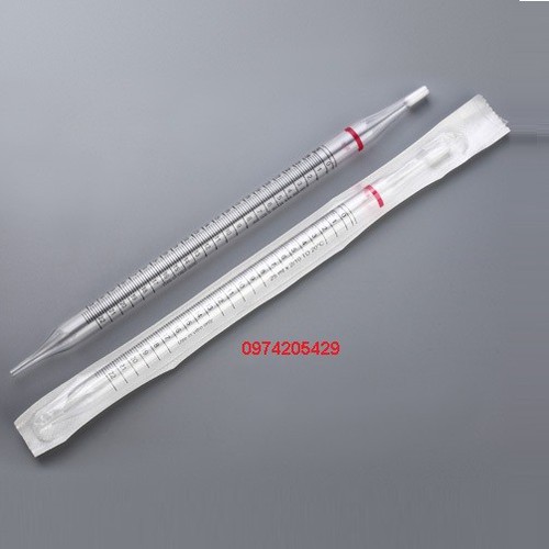 Pipet thẳng bằng nhựa từ 2ml đến 50ml tiệt trùng, đóng gói từng cái