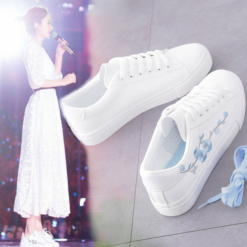 Giày thể thao thêu hoa xinh xắn cho nữ