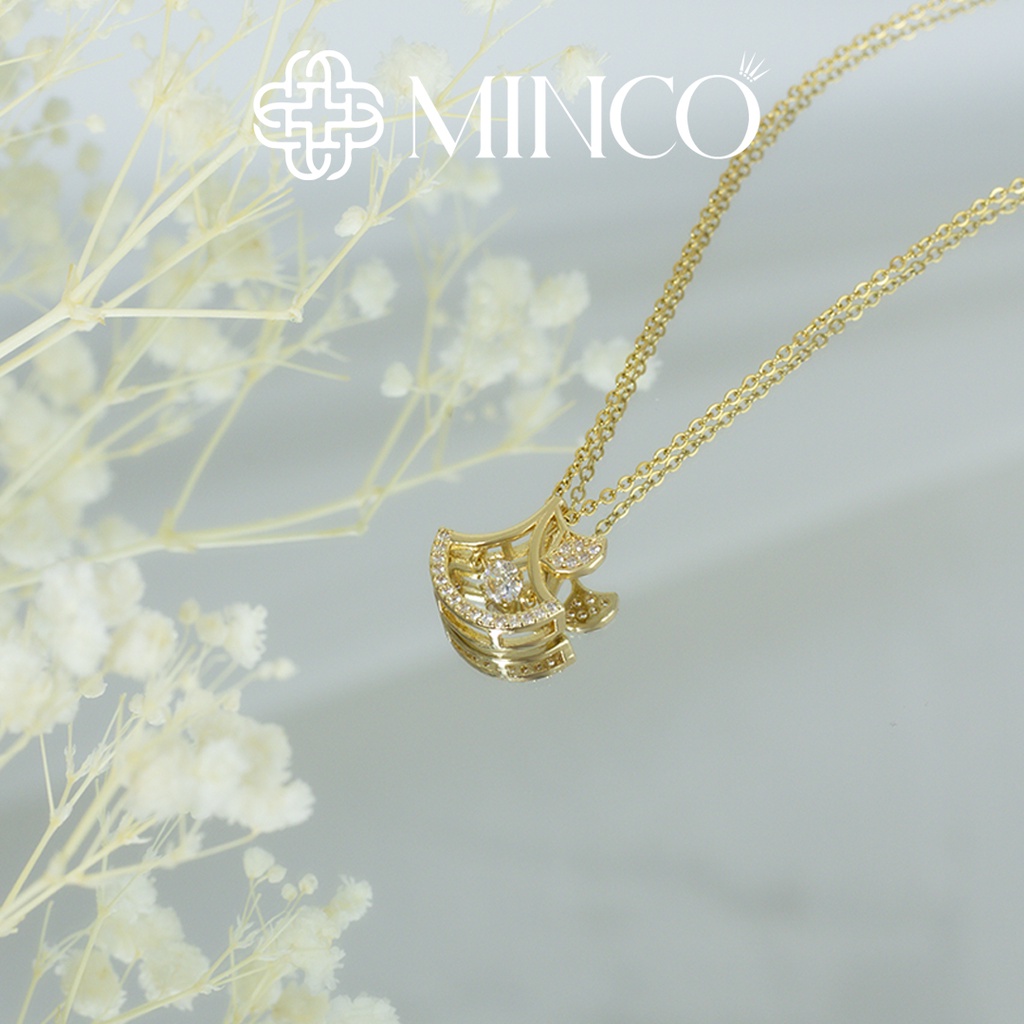 Dây chuyền nữ đính đá lấp lánh sang chảnh Minco Accessories phong cách tiểu thư DT125-3