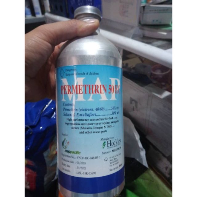 Thuốc diệt muỗi Permethrin 50EC chai nhôm