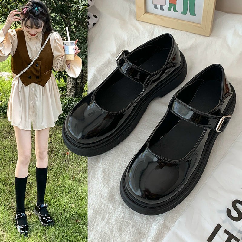 Giày Búp Bê Nữ Mũi Vuông Đế Đốc 2cm Thời Trang Cá Tính