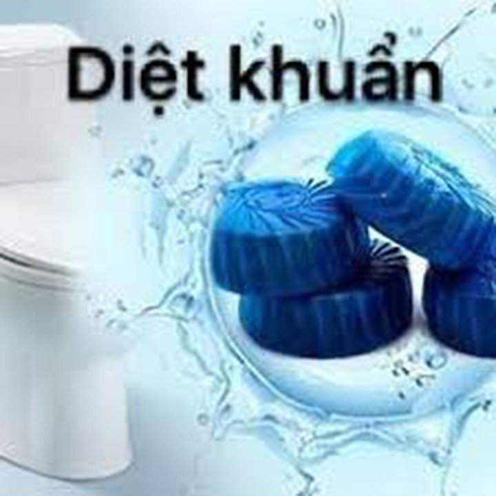 Viên tẩy bồn cầu toilet nhà vệ sinh bong bóng màu xanh khử mùi hôi diệt khuẩn chống ố vàng dạng nén youngcityshop 30.000