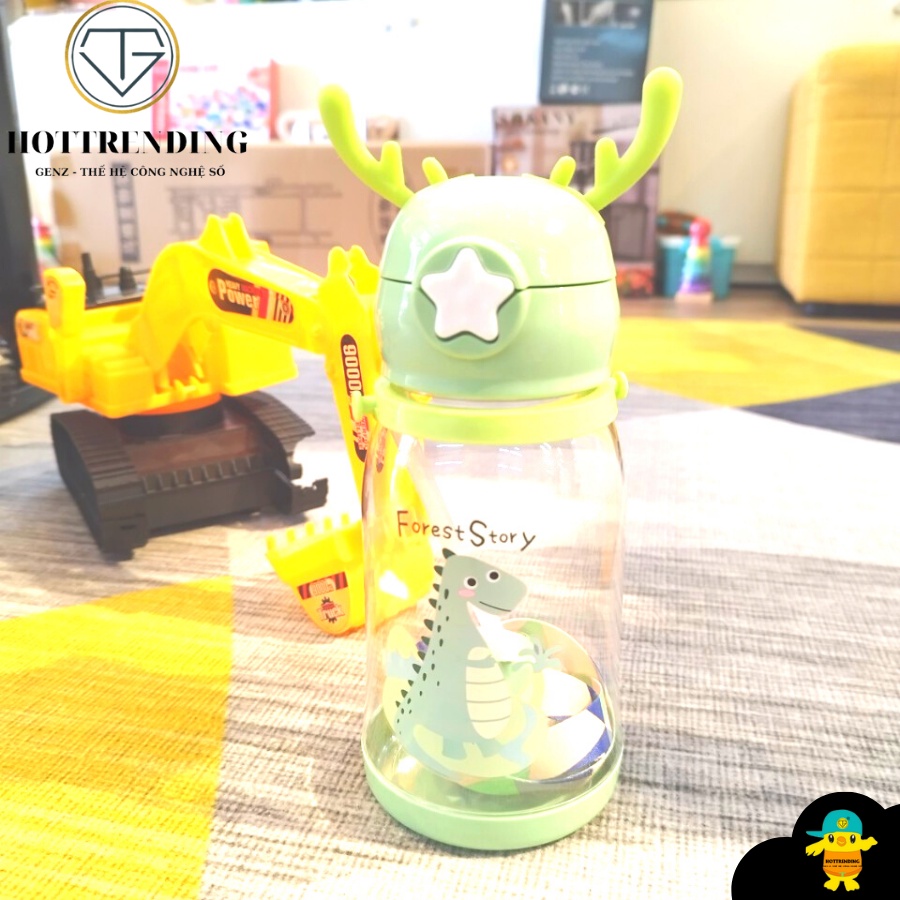 Bình Nước Sừng Hươu 500ml Tặng kèm sticker Dễ Thương Cho Bé