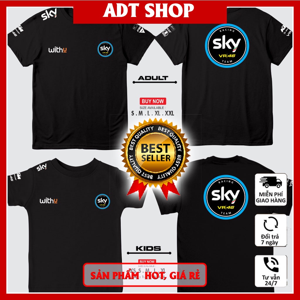 Áo Thun Karimake Motogp SKY RACING TEAM VR46 Thời Trang Cá Tính ADT