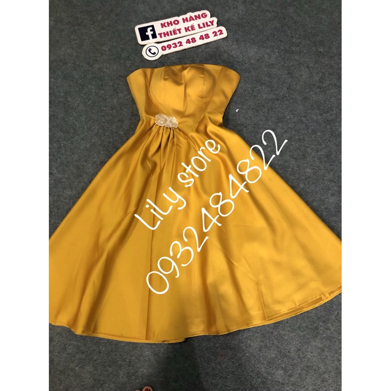 ẢNH VÀ VIDEO THẬT 1000% - ĐẦM XOÈ CÚP NGỰC HOA EO