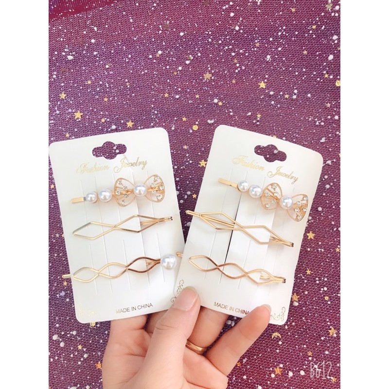 Bộ 3 kẹp tóc siêu xinh