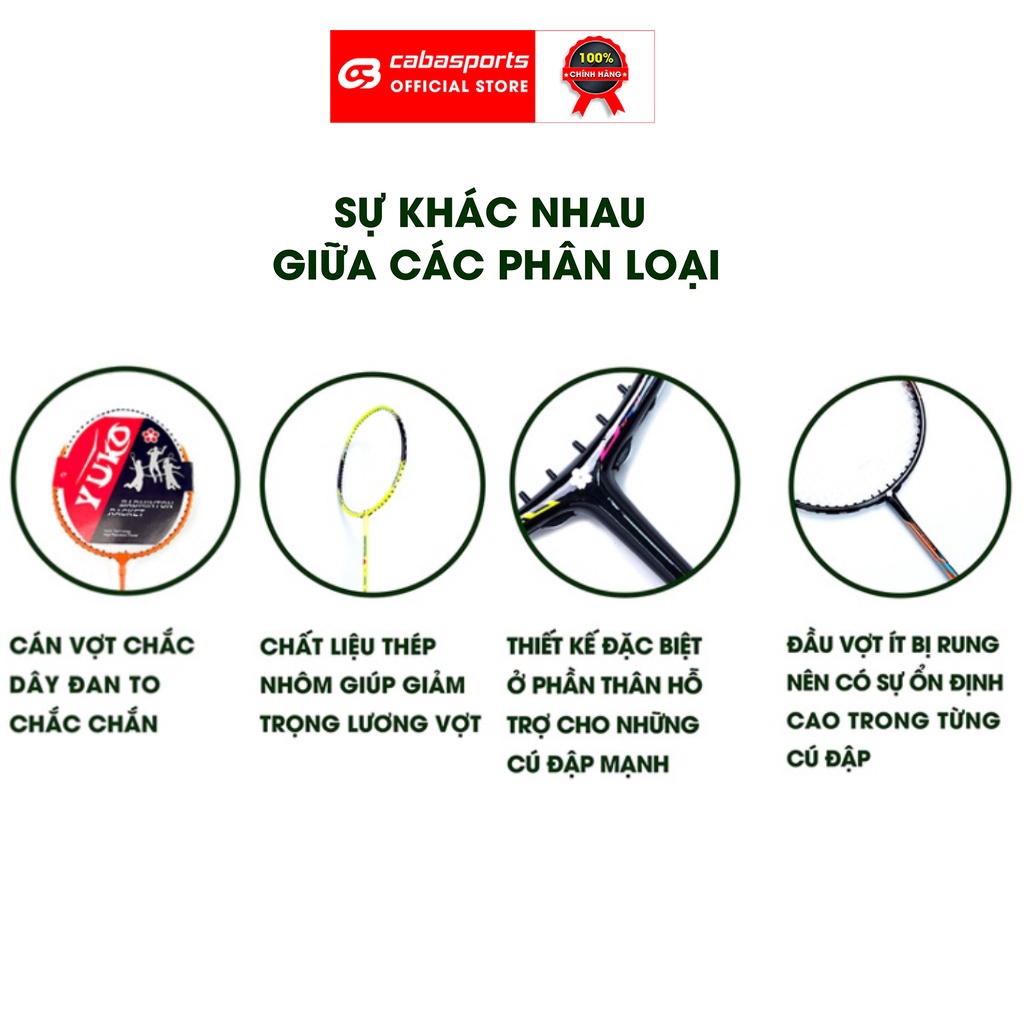 Vợt cầu lông Yuko chính hãng cặp vợt cầu lông giá rẻ chất lượng