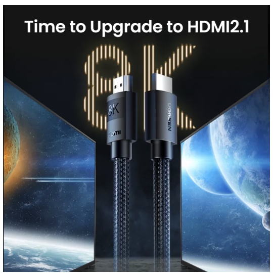 UGREEN chính hãng Dây HDMI 2.1 8K/60Hz 4K/120Hz 48Gbps Male to Male cho TV, Computer, PS4/PS5