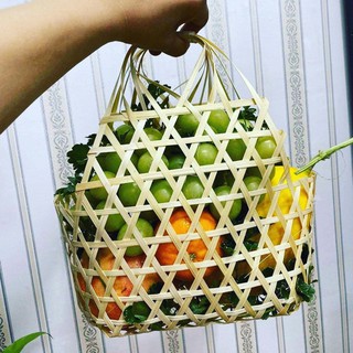 Giỏ  Đan Tre Đựng Đồ, Decor  Chụp Hình G6.1