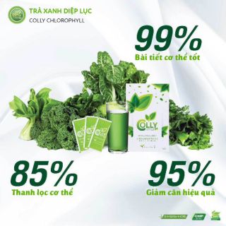 TRÀ DIỆP LỤC GIẢM CÂN  #COLLY_CHLOROPHYLL ( XUẤT XỨ TỪ  THAILAND - CÓ PHIẾU KIỂM ĐỊNH CHẤT LƯỢNG )