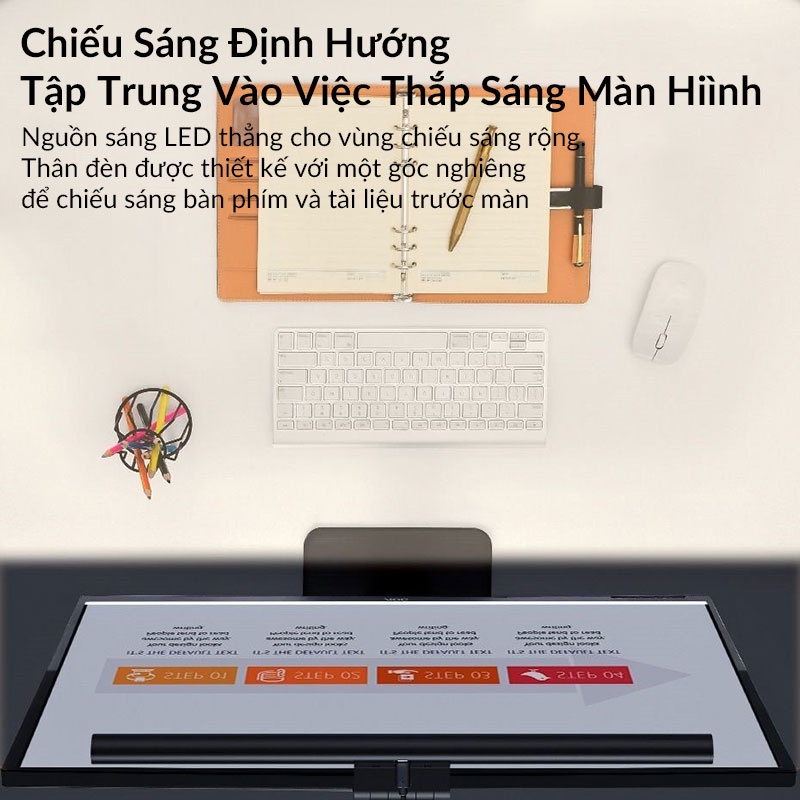 Đèn Kẹp Màn Hình Baseus Screen Hanging Light Youth Phiên Bản Thường Chống Ánh Sáng Xanh Bảo Vệ Mắt Nút Cảm Ứng Njoyshop